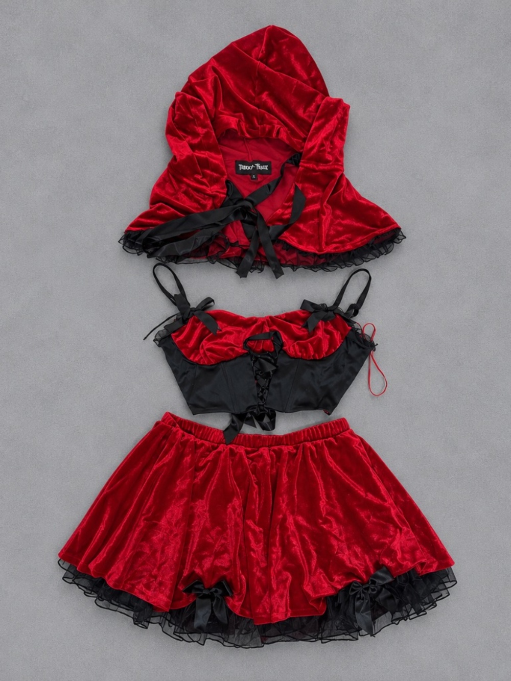 Trick or Treat Little Red Riding Hood Halloween Costume 3 Piece Set – XS